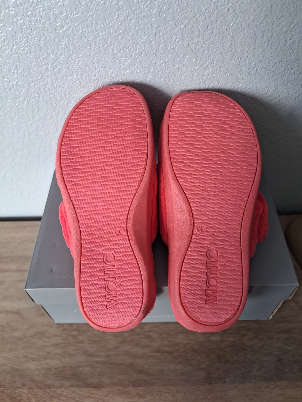 Vionic Gemma Plush Coral Slide Slippers - Picture 2 of 5